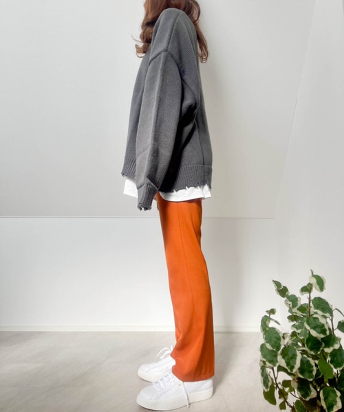 「Anytime Songs」 「HALHAM」ニットカーディガン LARGE サックスブルー メンズ_画像5