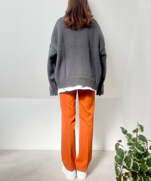 「Anytime Songs」 「HALHAM」ニットカーディガン LARGE サックスブルー メンズ_画像6