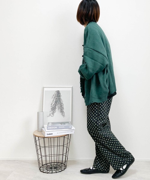 「Anytime Songs」 「HALHAM」ニットカーディガン LARGE サックスブルー メンズ_画像8