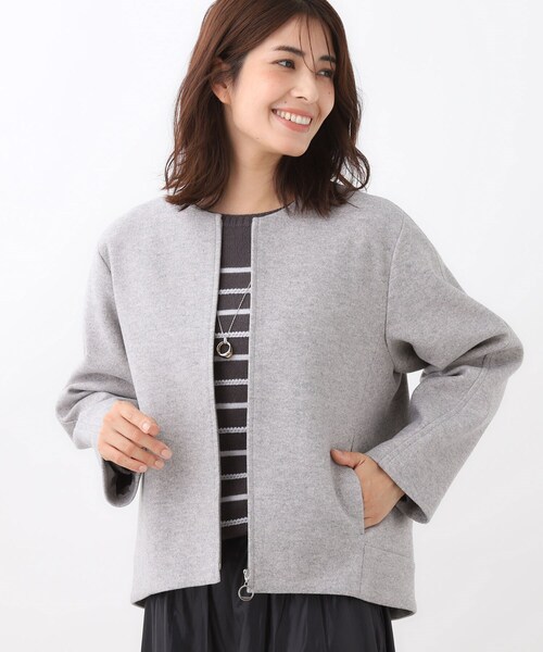 Reflect（リフレクト） ノーカラーコート コート 「ゆったりシルエット