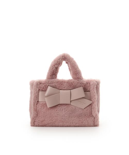 Samantha Thavasa リボン付きピンクハンドバッグサマンサタバサ Samantha Thavasa（サマンサタバサ） ハンドバッグ ワンポイントリボン