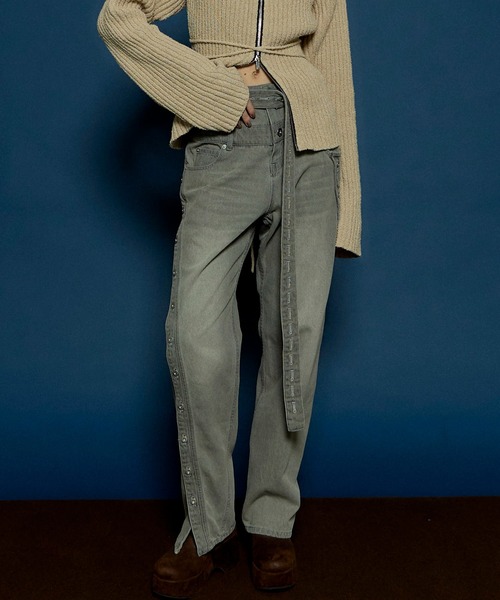 カラーデニムパンツ【MAISON SPECIAL/メゾンスペシャル】　サイズ38 MAISON SPECIAL（メゾンスペシャル） デニムパンツ 38 ブルー