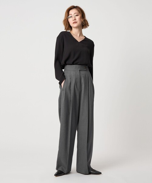 conte パンツ 「conte」2タック ワイドパンツ レディース : ZOZOTOWN