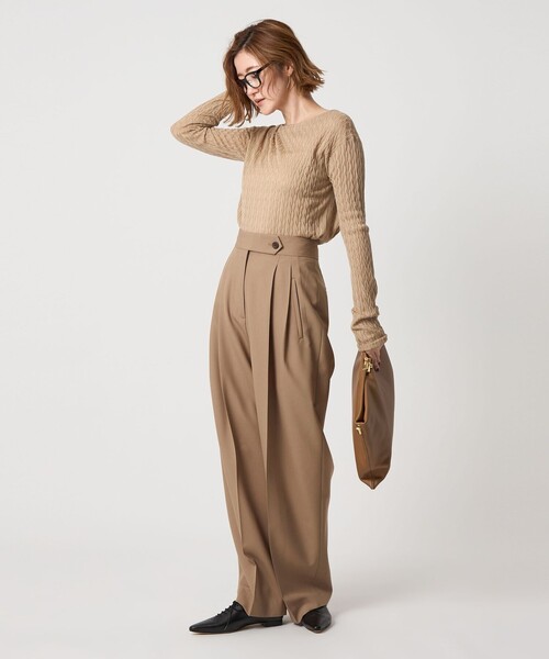 conte パンツ 「conte」2タック ワイドパンツ レディース : ZOZOTOWN