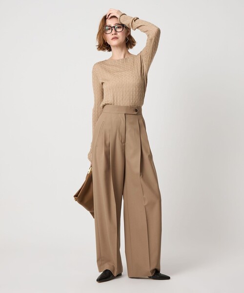 conte パンツ 「conte」2タック ワイドパンツ レディース : ZOZOTOWN