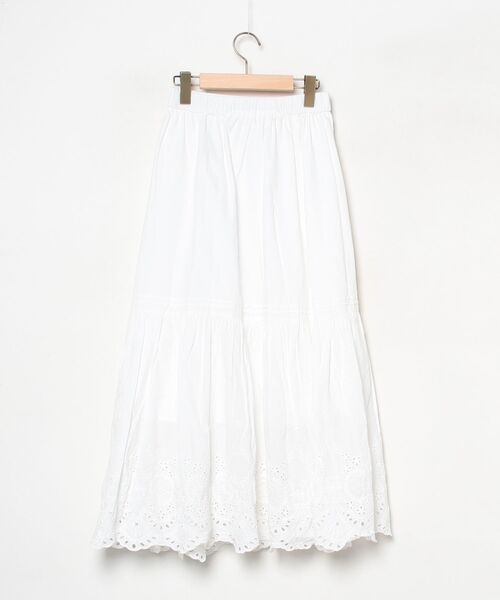 「LOWRYS FARM」 レースフレアスカート FREE ホワイト レディース_画像2
