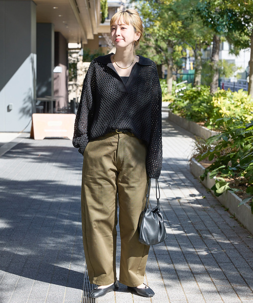 「B.C STOCK」 「Simplicite」長袖ニット FREE ブラウン レディース_画像3