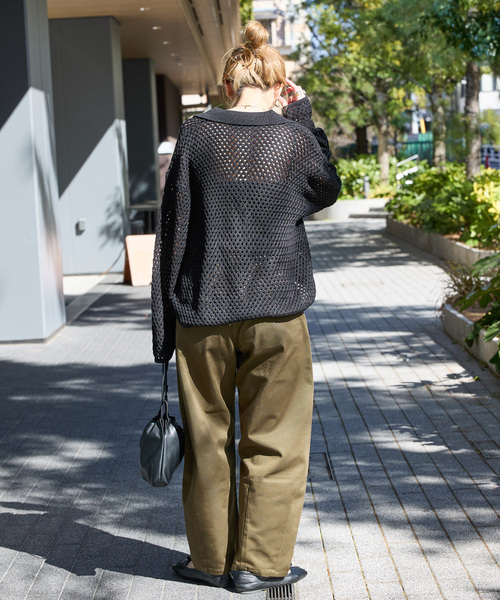 「B.C STOCK」 「Simplicite」長袖ニット FREE ブラウン レディース_画像5