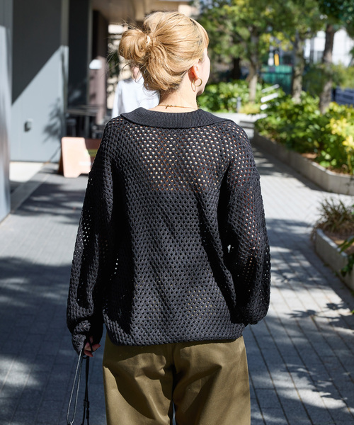 「B.C STOCK」 「Simplicite」長袖ニット FREE ブラウン レディース_画像8