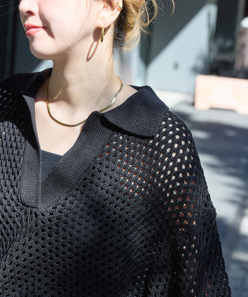 「B.C STOCK」 「Simplicite」長袖ニット FREE ブラウン レディース_画像9