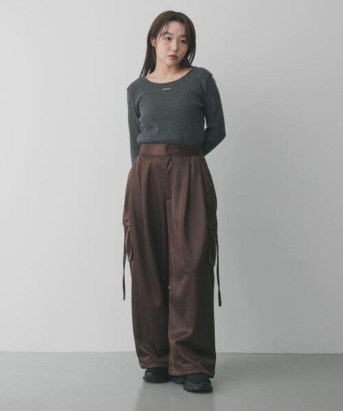 SENSE OF PLACE by URBAN RESEARCH パンツ サテンカーゴパンツ