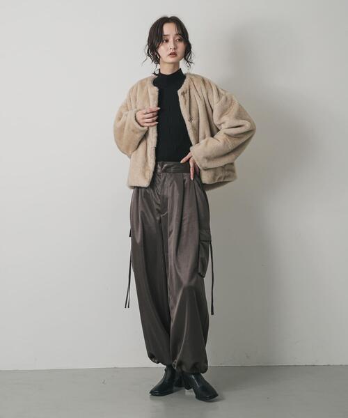 SENSE OF PLACE by URBAN RESEARCH パンツ サテンカーゴパンツ