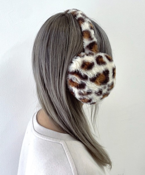 WEGO（ウィゴー） 耳当て イヤーマフ WEGO/レオパードファーイヤーマフ