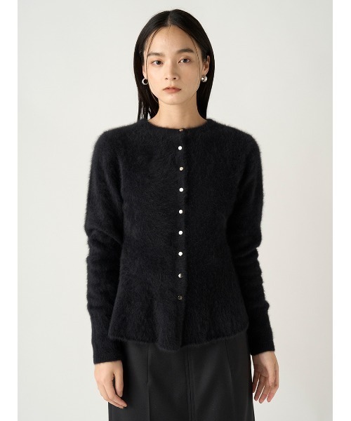 新品未使用FRAY I.D セミフレアニットジレカーディガン　ブラック フレイ アイディー FRAY I.D セミフレアニットジレカーディガン （BLK