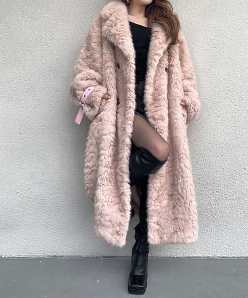 VEILA コート チェスターコート フェイクファーロングコート