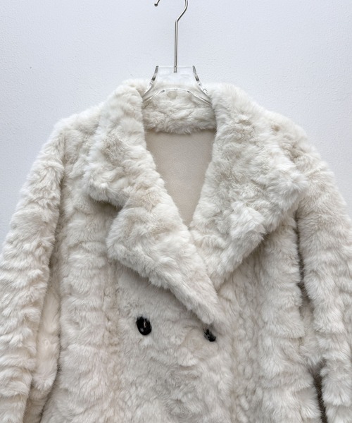 VEILA コート チェスターコート フェイクファーロングコート