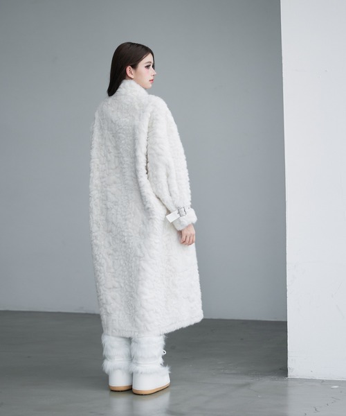 VEILA コート チェスターコート フェイクファーロングコート