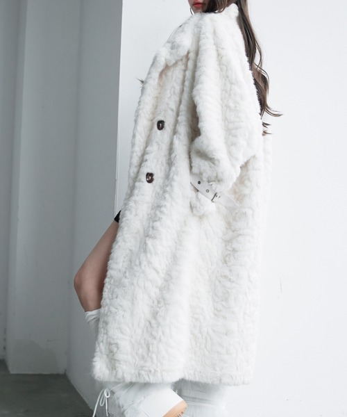 VEILA コート チェスターコート フェイクファーロングコート