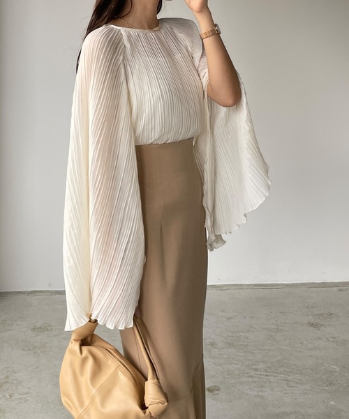 「Louere」 長袖ブラウス SMALL アイボリー レディース_画像3