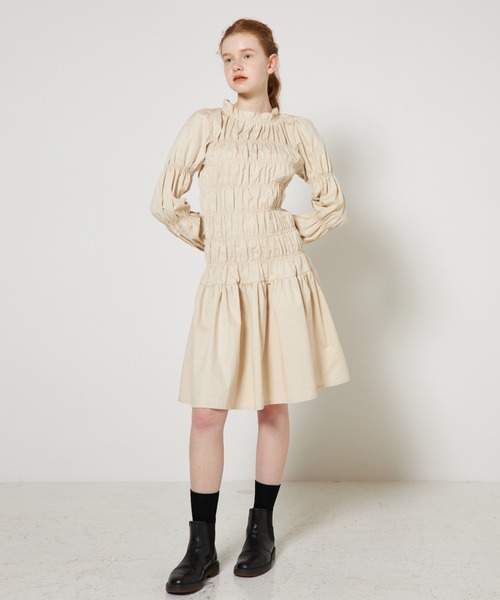 「RUBY AND YOU」 長袖ワンピース FREE ベージュ レディース_画像9