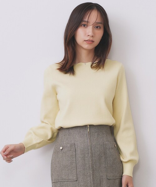 index（インデックス） ニット セーター ラメスカラップビジュー