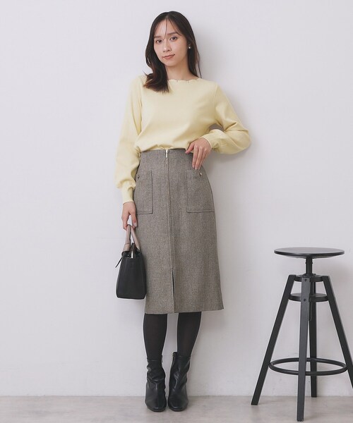 index（インデックス） ニット セーター ラメスカラップビジュー