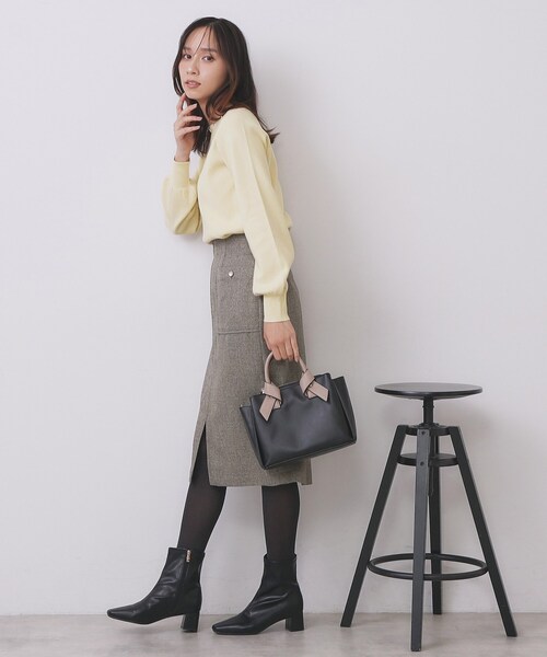 index（インデックス） ニット セーター ラメスカラップビジュー