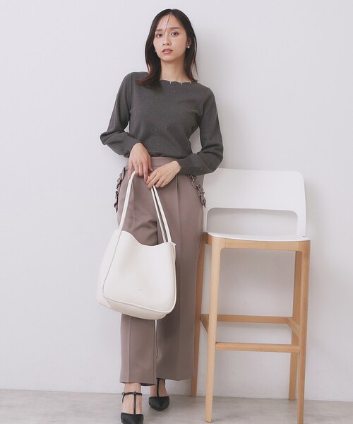 index（インデックス） ニット セーター ラメスカラップビジュー