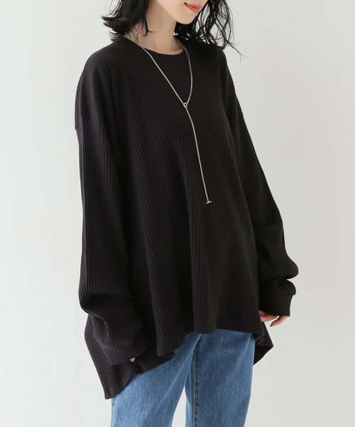 「BASERANGE」 長袖カットソー SMALL ブラック レディース_画像2