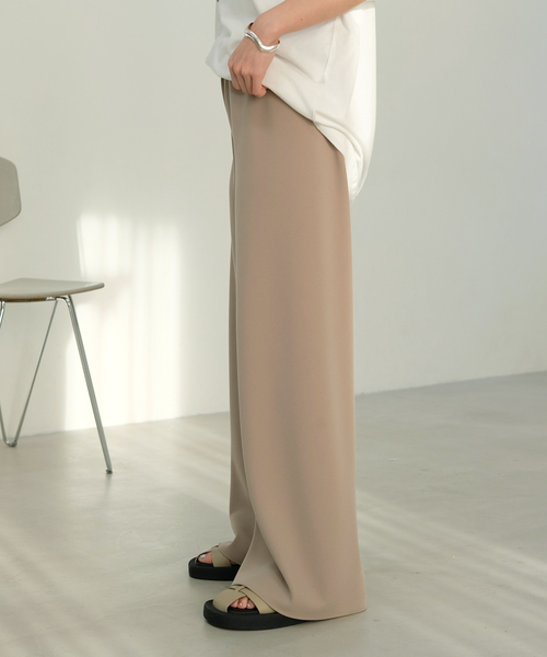 「AP STUDIO」 イージーパンツ 38 アイボリー レディース_画像2