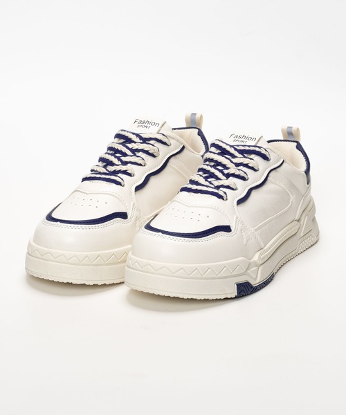 「SVEC」 ローカットスニーカー 40 ホワイト×グリーン レディース_画像3