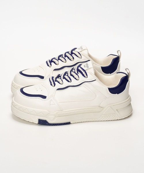 「SVEC」 ローカットスニーカー 40 ホワイト×グリーン レディース_画像6