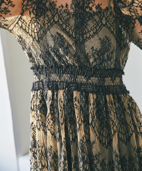 「SMILE ORCHID」 長袖ワンピース M ブラック レディース_画像7