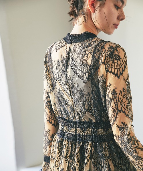 「SMILE ORCHID」 長袖ワンピース M ブラック レディース_画像8