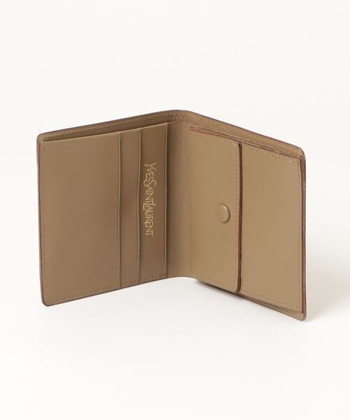 Yves Saint Laurent ベージュ 二つ折り財布 SAINT LAURENT ベージュ 二つ折り財布