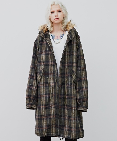 CASPER JOHN AIVER モッズコート AIVER（アイバー） モッズコート MEDIUM カーキ メンズ : ZOZOTOWN