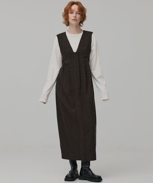 PUBLIC TOKYO（パブリックトウキョウ） ジャンパースカート Vネック