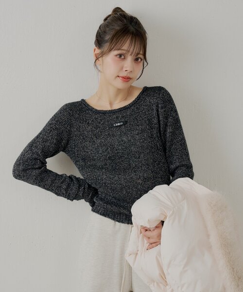 Chico（チコ） ニット セーター ラメシアーコンパクトニット