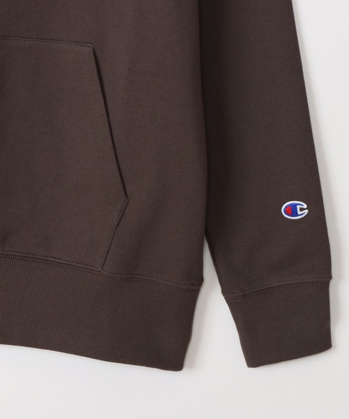 スピックアンドスパン　チャンピオン　パーカー　新品未使用品　ダークブラウン　L チャンピオン 無地パーカースウェット｜ライトオンの通販｜&mall