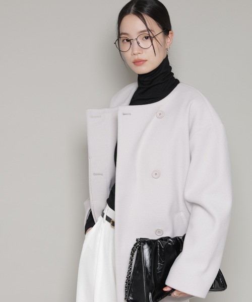 NANO universe（ナノ・ユニバース） ノーカラーコート コート ノー