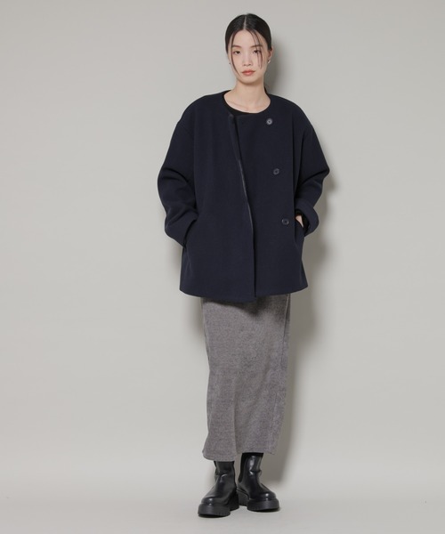 NANO universe（ナノ・ユニバース） ノーカラーコート コート ノー