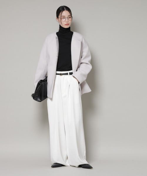 NANO universe（ナノ・ユニバース） ノーカラーコート コート ノー