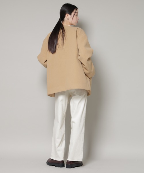 NANO universe（ナノ・ユニバース） ノーカラーコート コート ノー