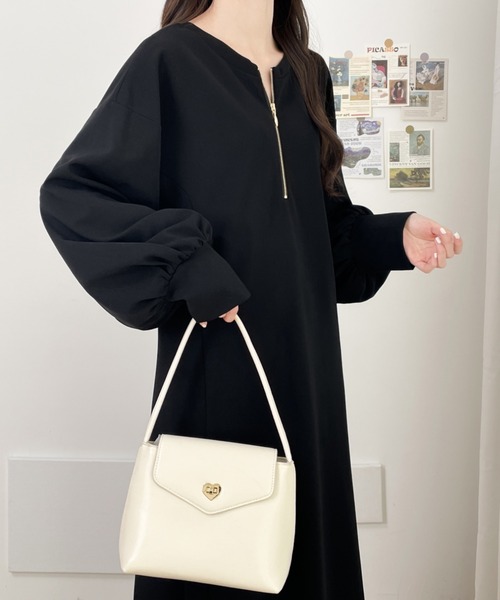 「ECLIN」 長袖ワンピース L ベージュ レディース_画像6