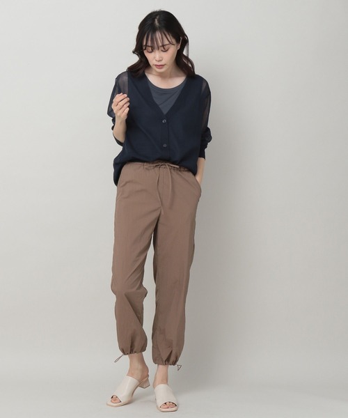 「Elura」 ニットカーディガン LARGE ネイビー レディース_画像3