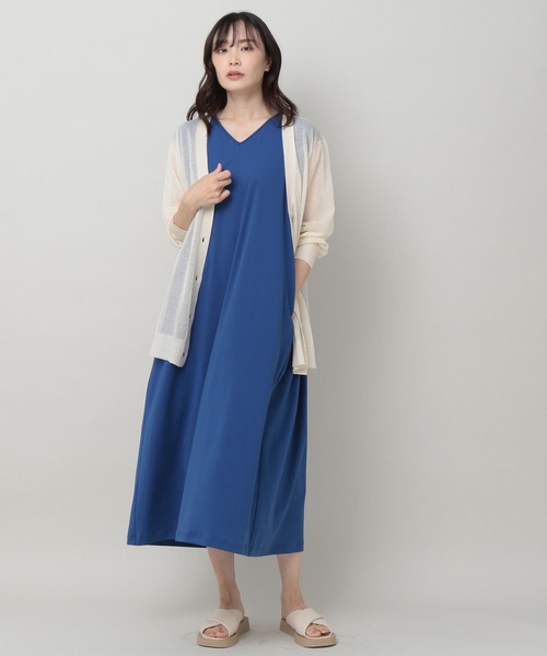 「Elura」 ニットカーディガン LARGE ネイビー レディース_画像4