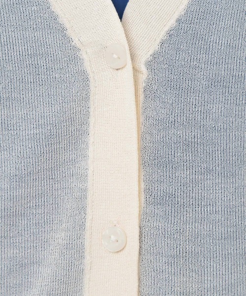 「Elura」 ニットカーディガン LARGE ネイビー レディース_画像6