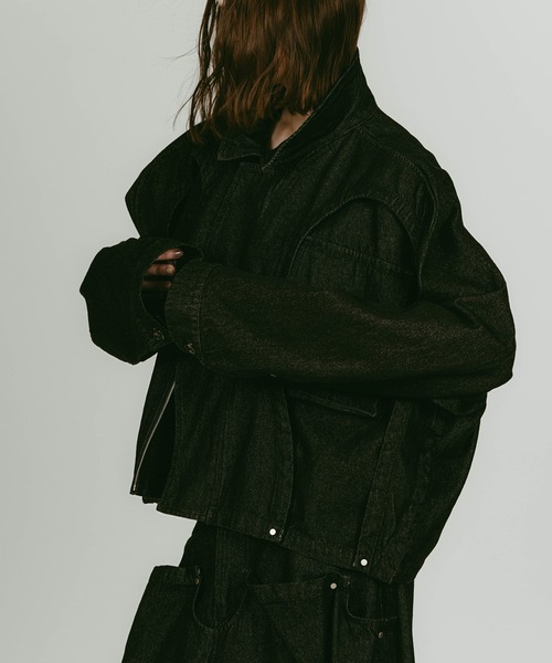 knuth marf デニムジャケット レザー 高 品質ファッション - knuth