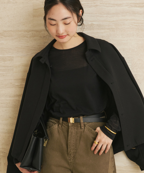 plage  meshsheerロンT2 未使用タグ付き plage（プラージュ） tシャツ 「追加」Mesh Sheer ロンT 5 レディース