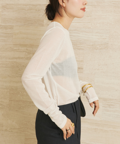 プラージュ　ロンtシャツ plage（プラージュ） tシャツ 「追加」CO NY Sheer ロンT レディース